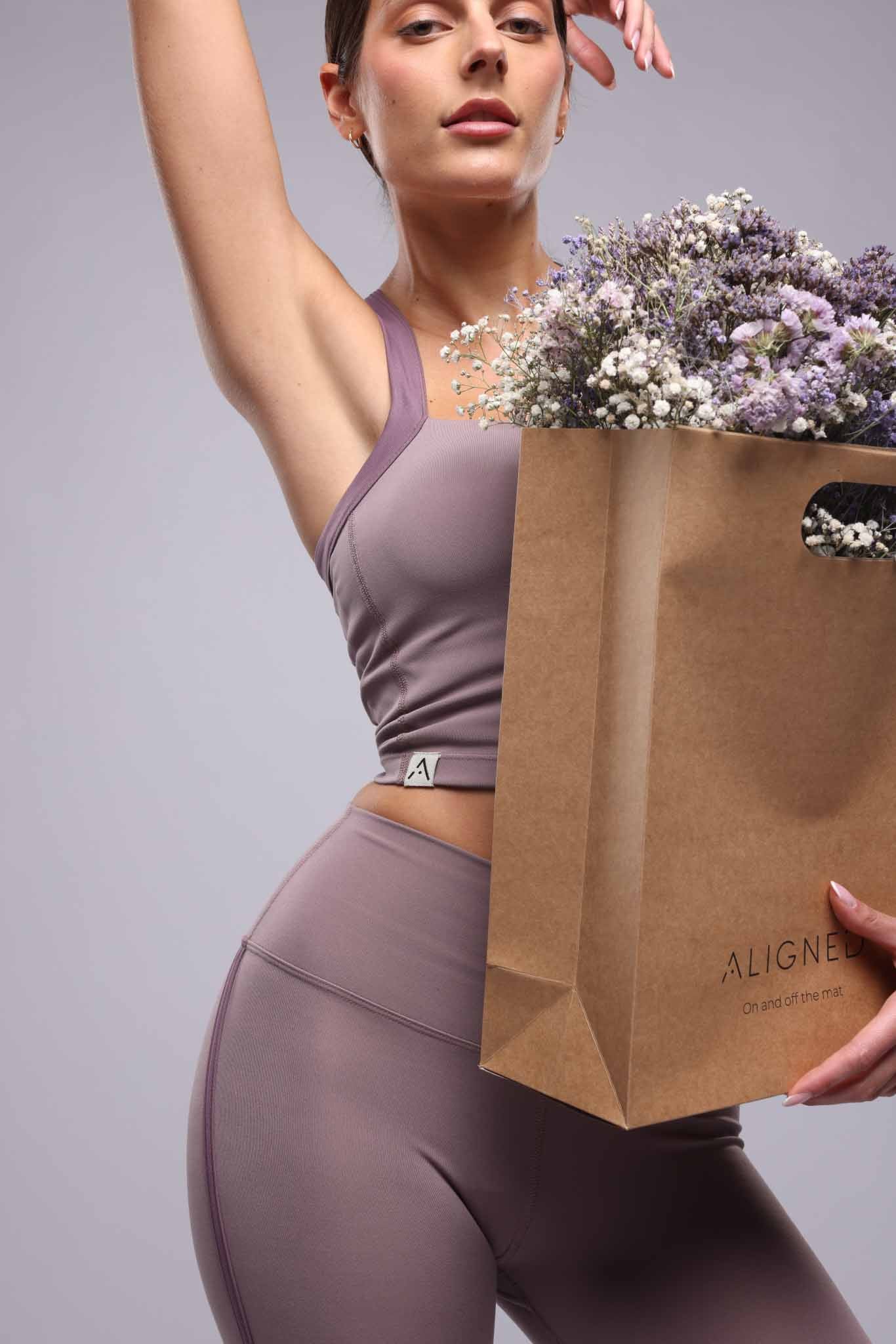 Piping Leggings - Lavender Milk