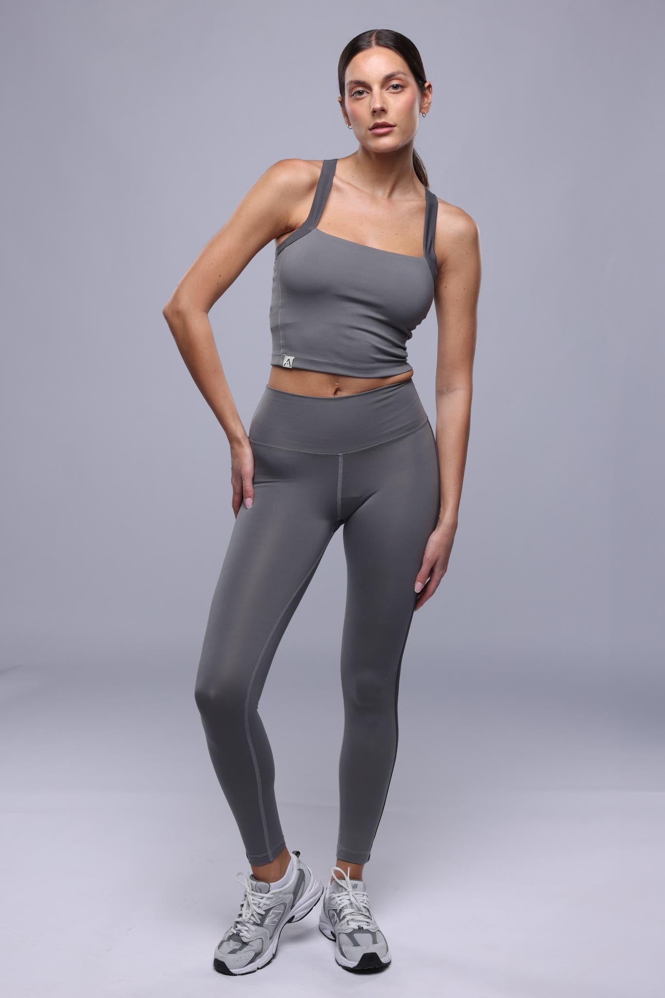 Halter Tank - Ice Grey