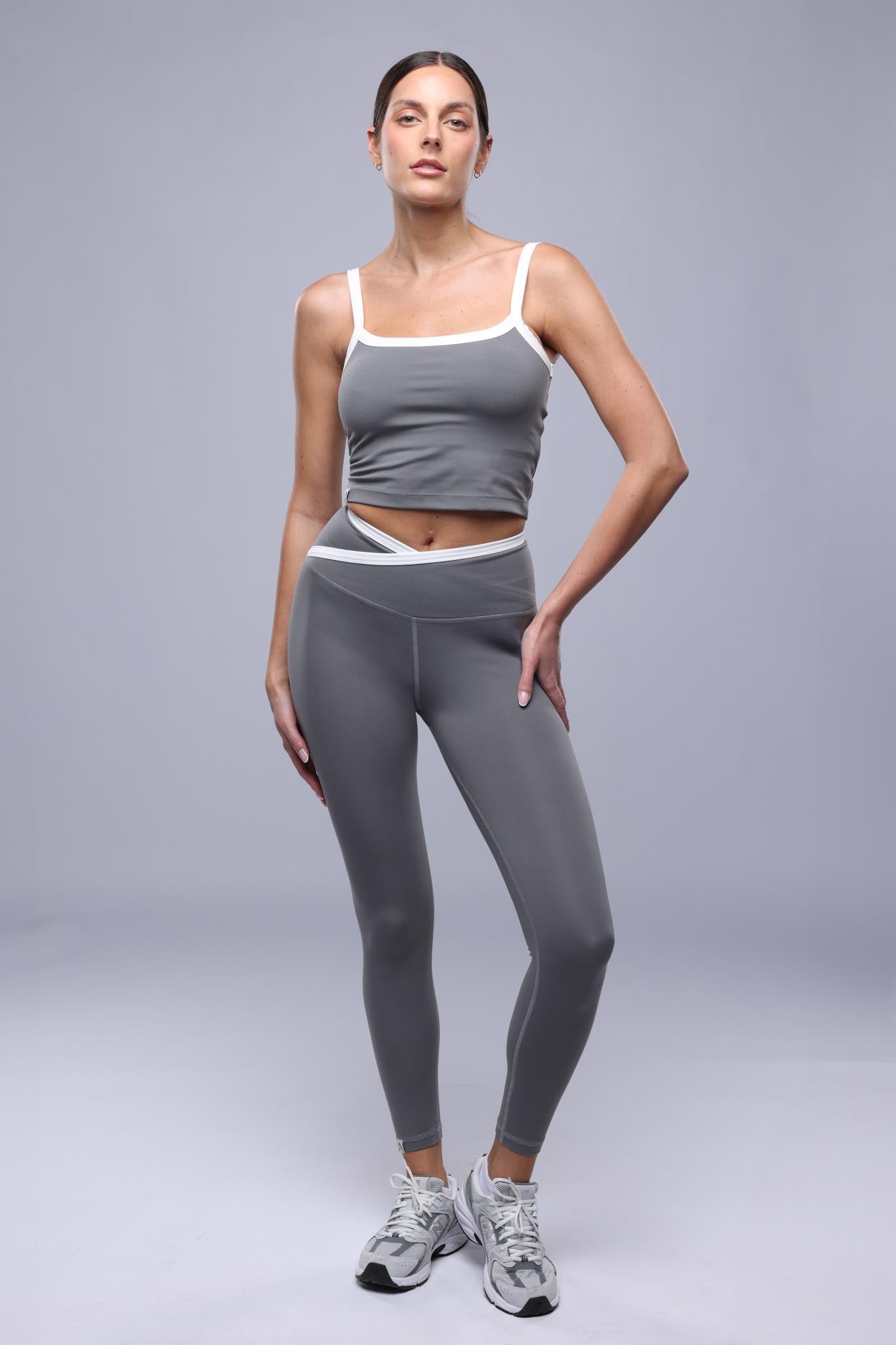 Wrap-Over Leggings - Ice Grey