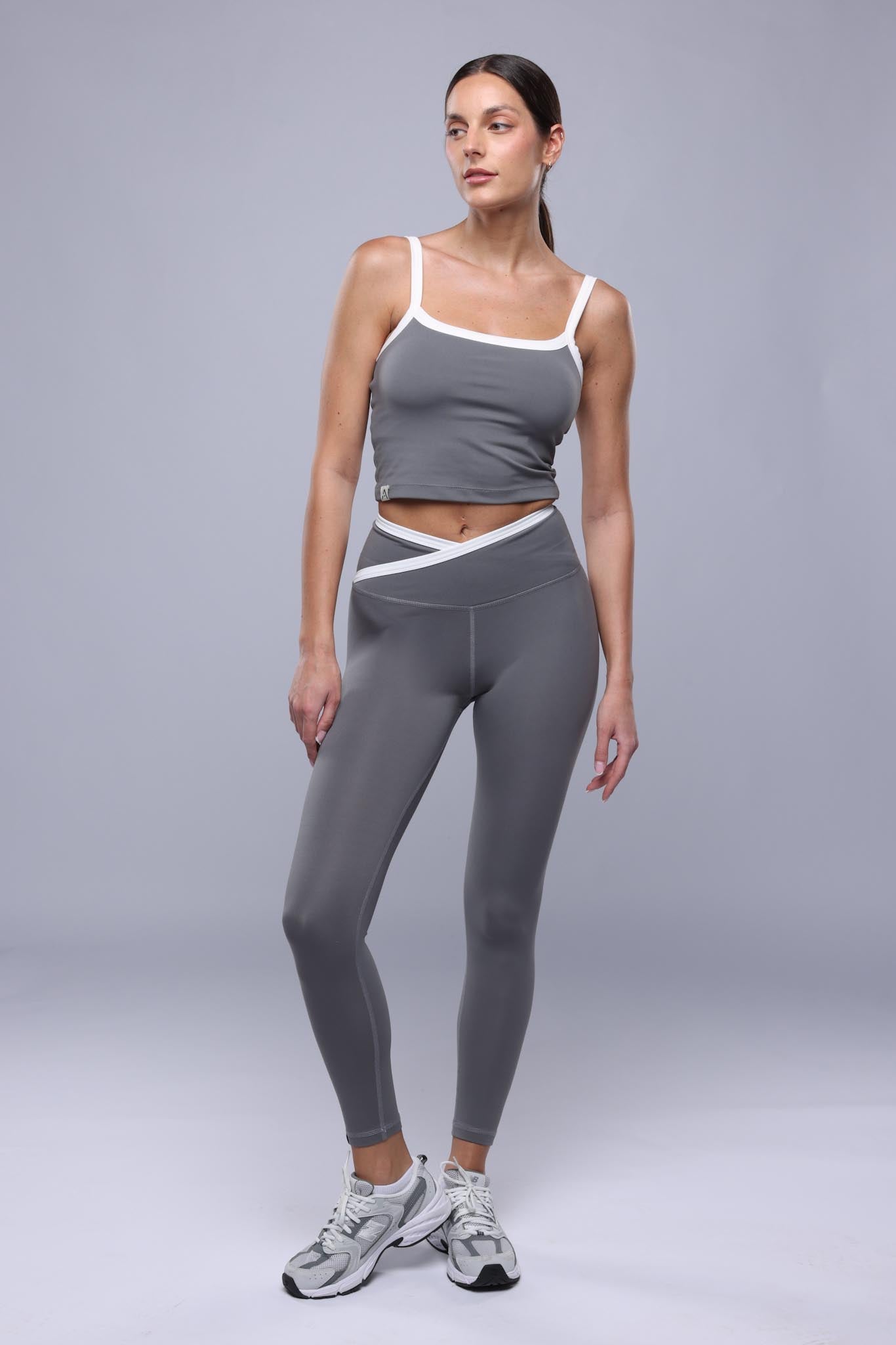 Wrap-Over Leggings - Ice Grey