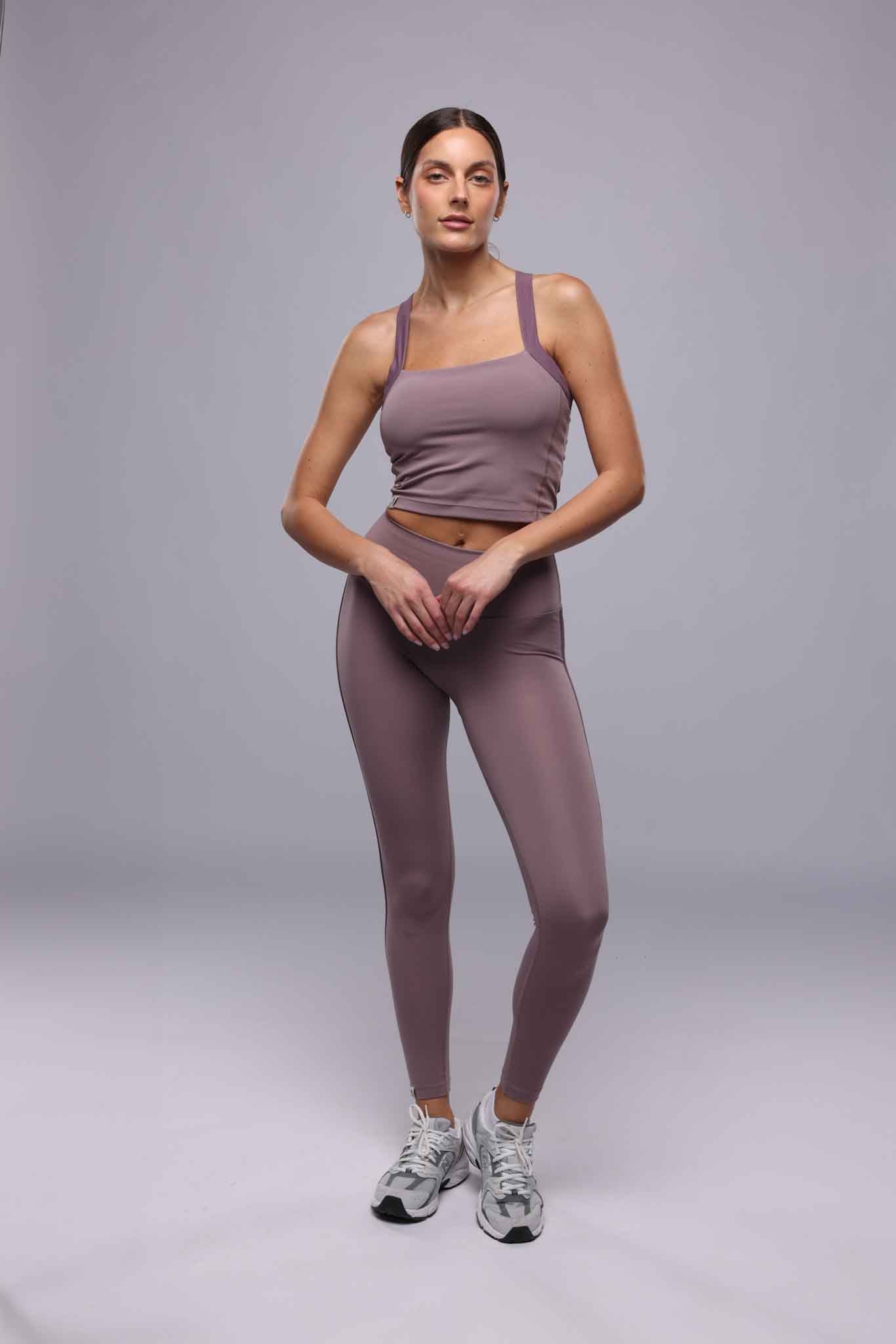 Piping Leggings - Lavender Milk