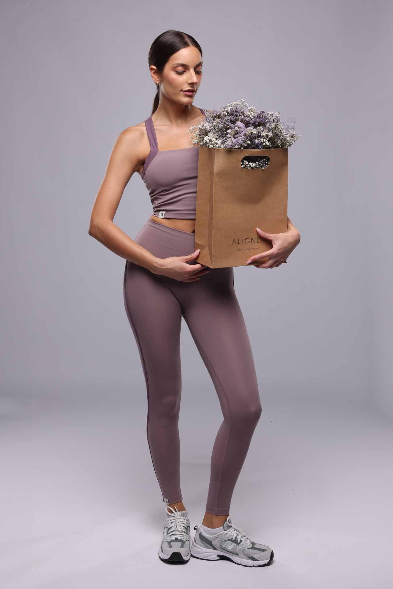 Piping Leggings - Lavender Milk