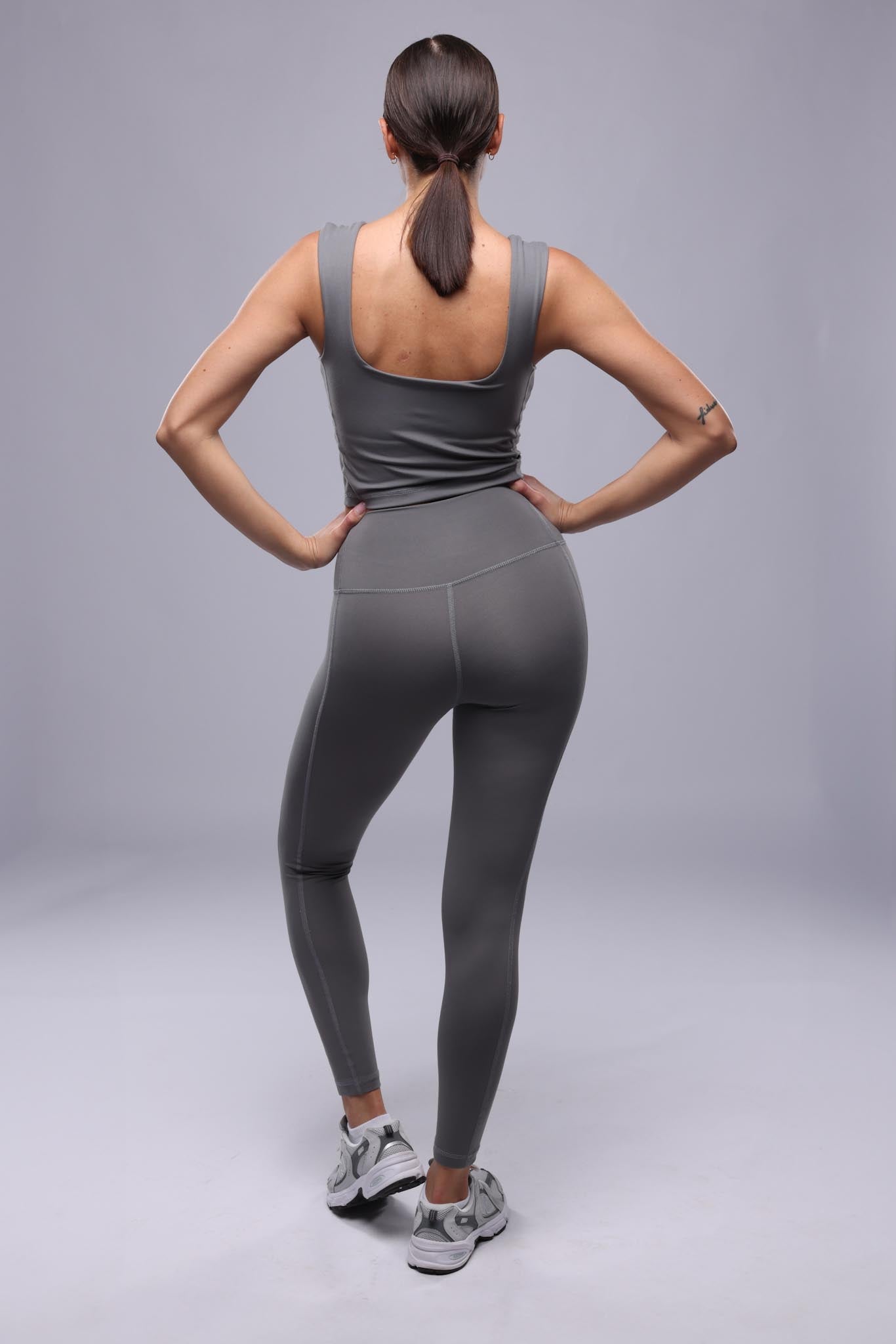 Double Seam Leggings - Ice Grey