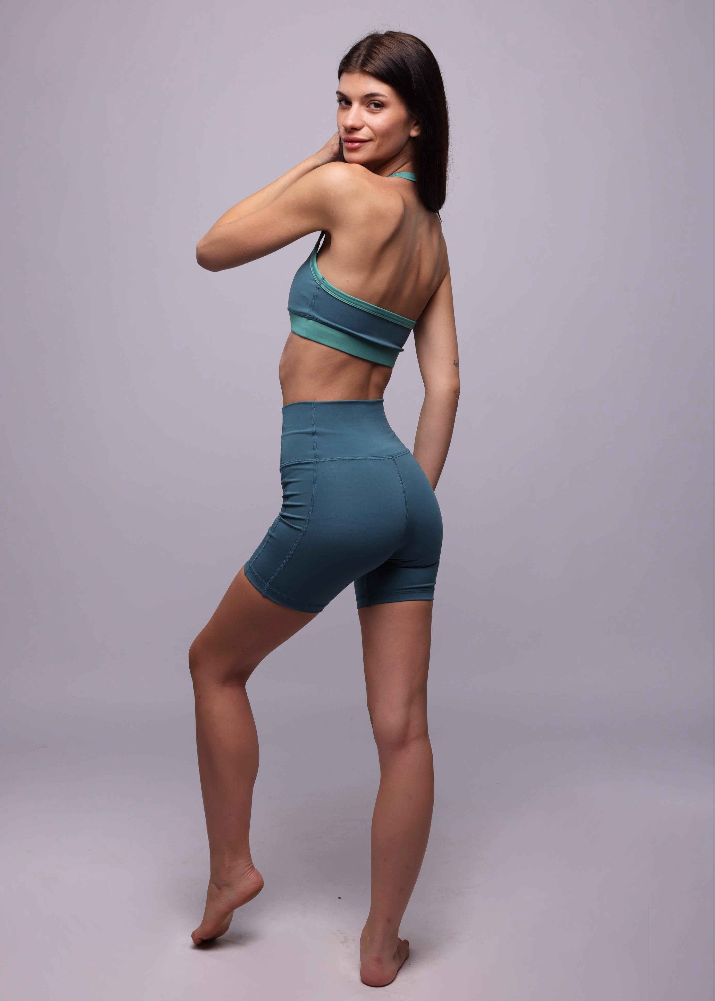Double Seam Shorts - Teal