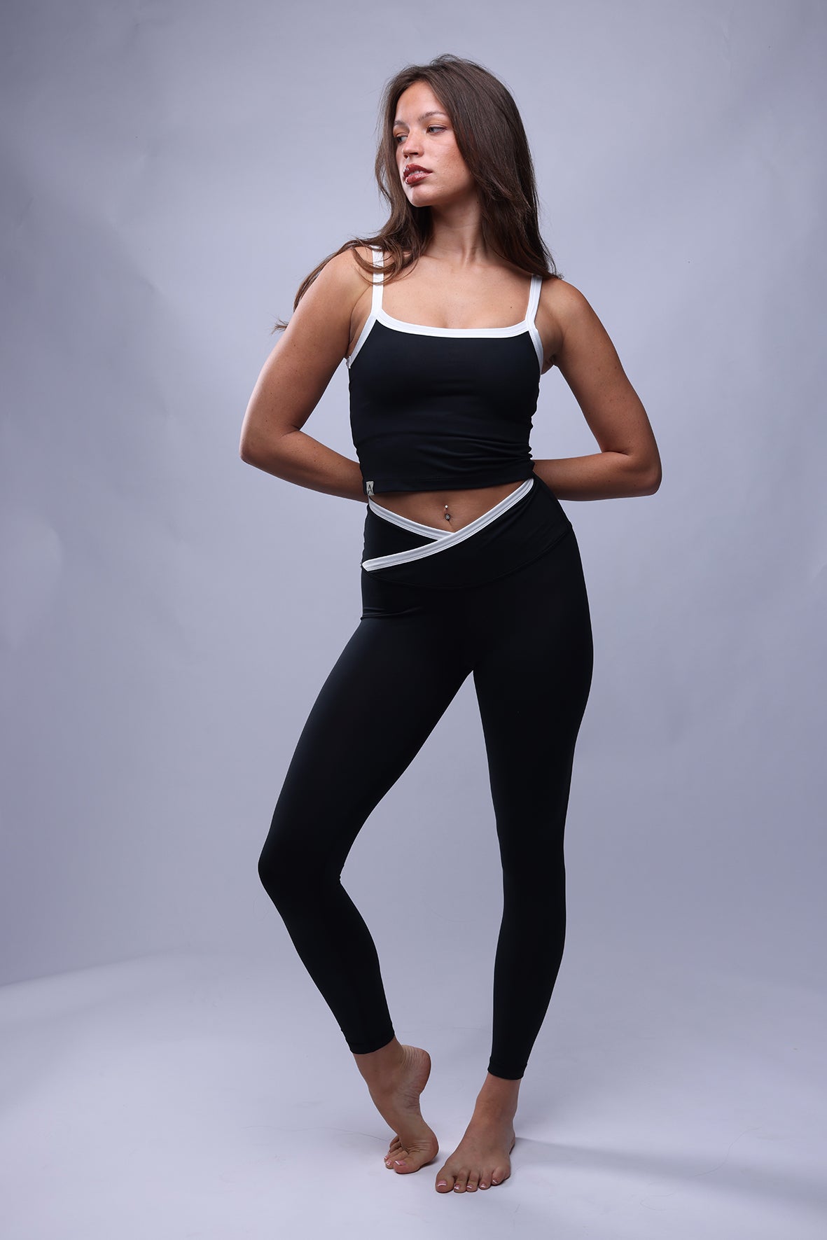 Wrap-Over Leggings - Black