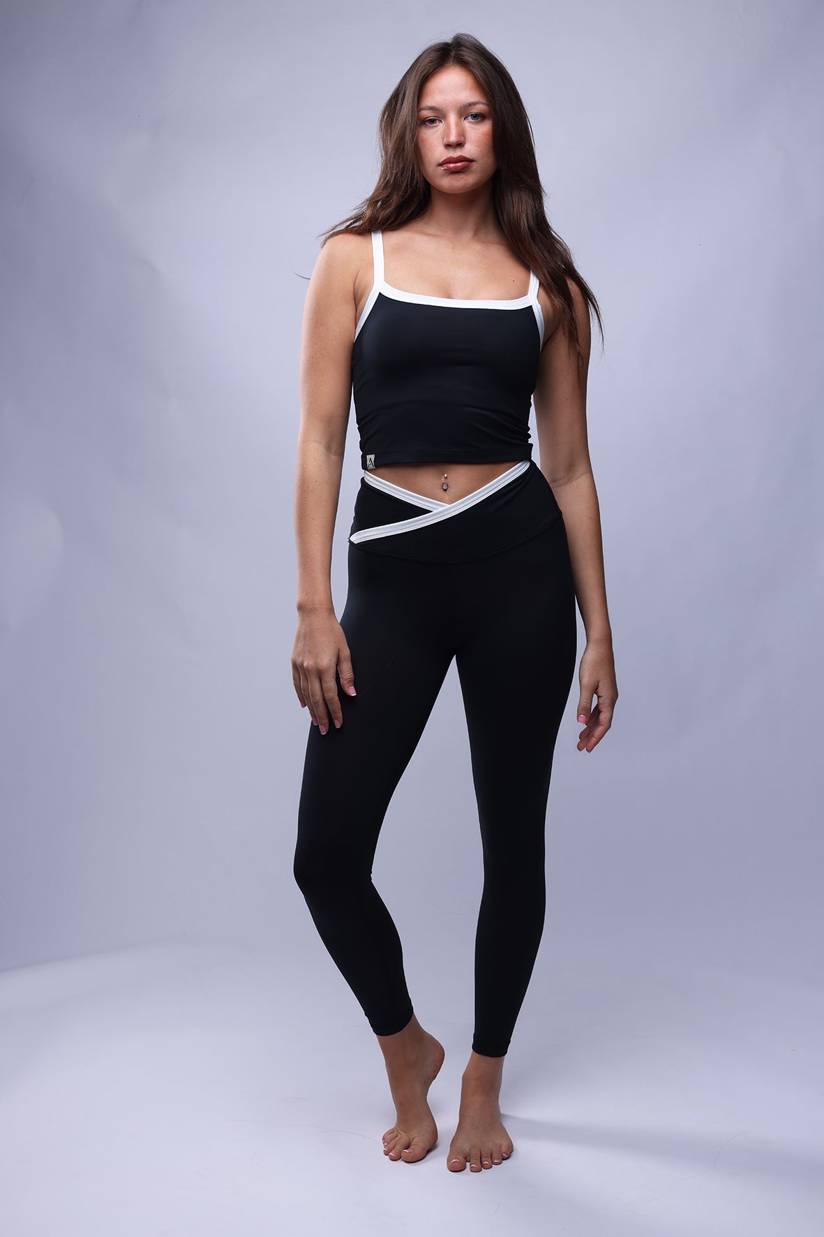 Wrap-Over Leggings - Black
