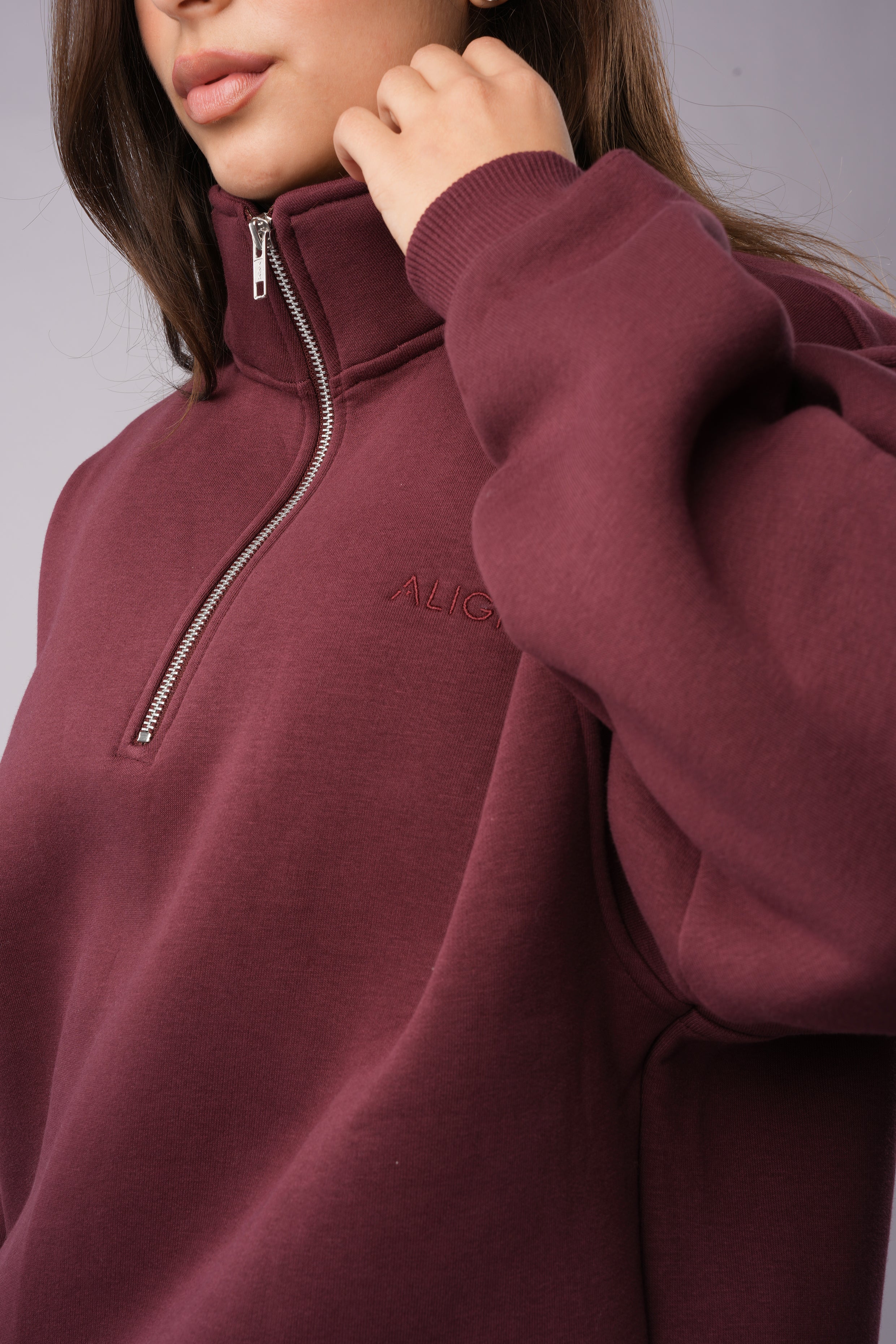 1/4 Zip - Burgundy