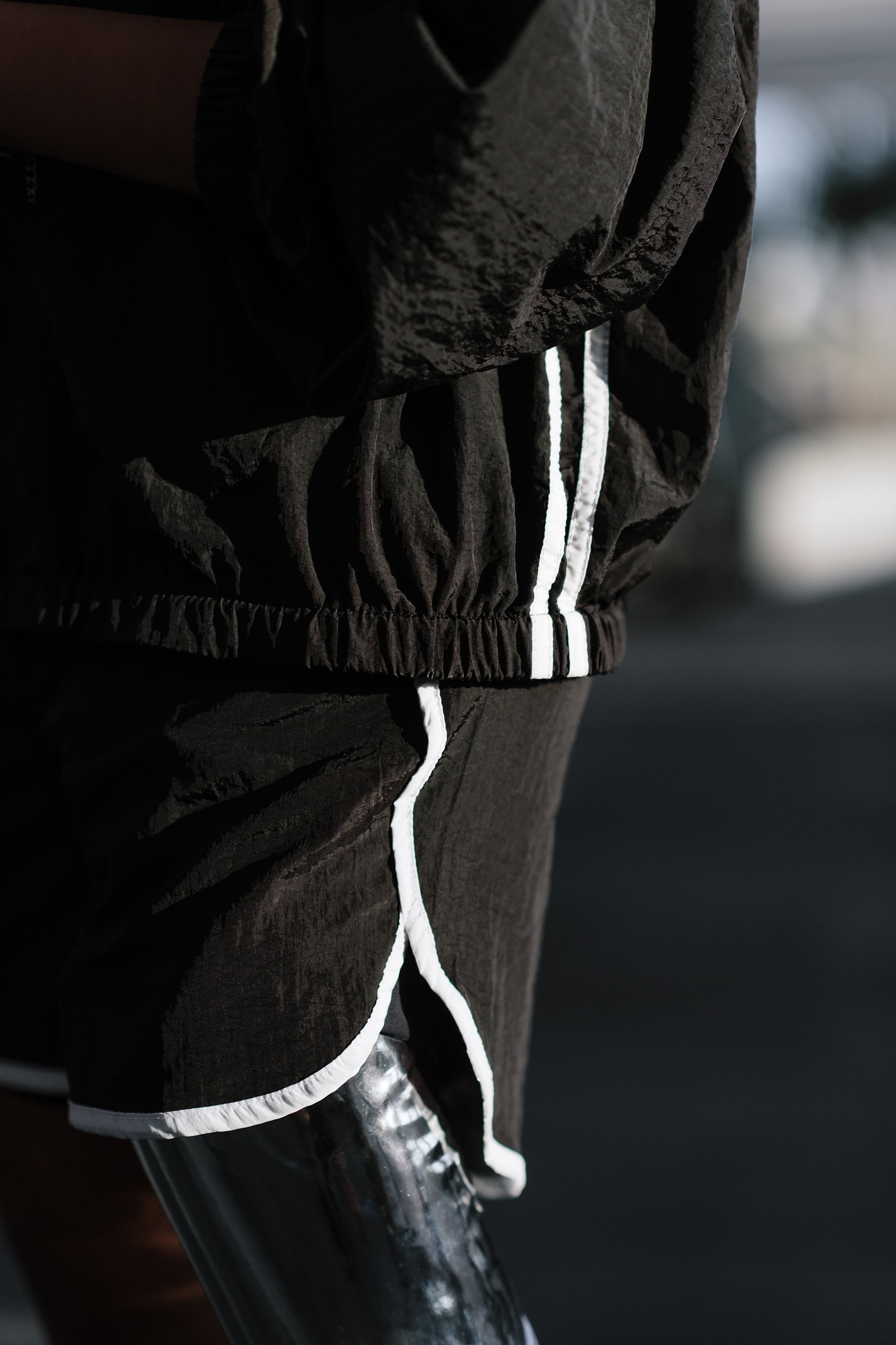 Black Boxer Shorts – White Piping