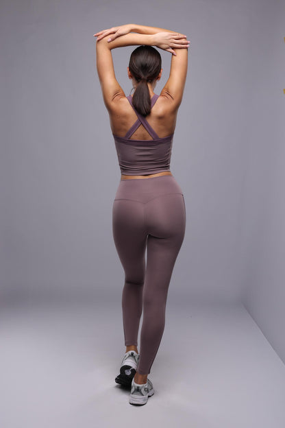 Piping Leggings - Lavender Milk