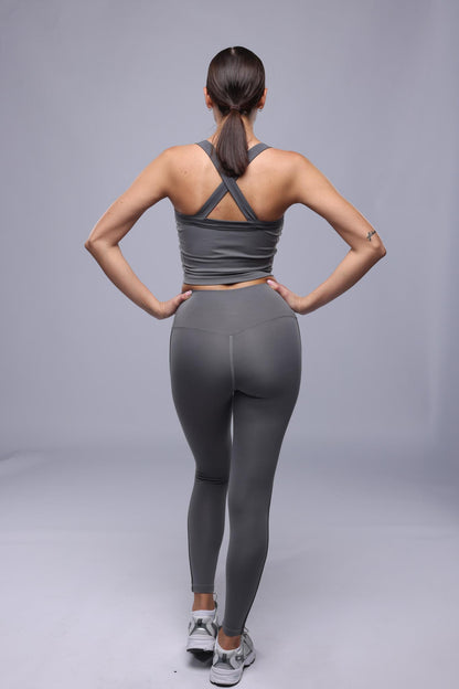 Halter Tank - Ice Grey