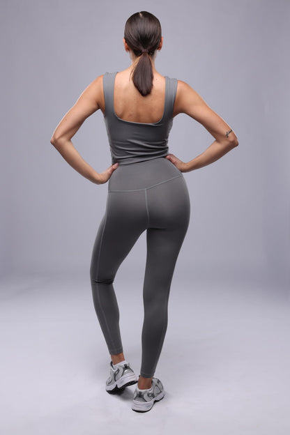 Double Seam Leggings - Ice Grey