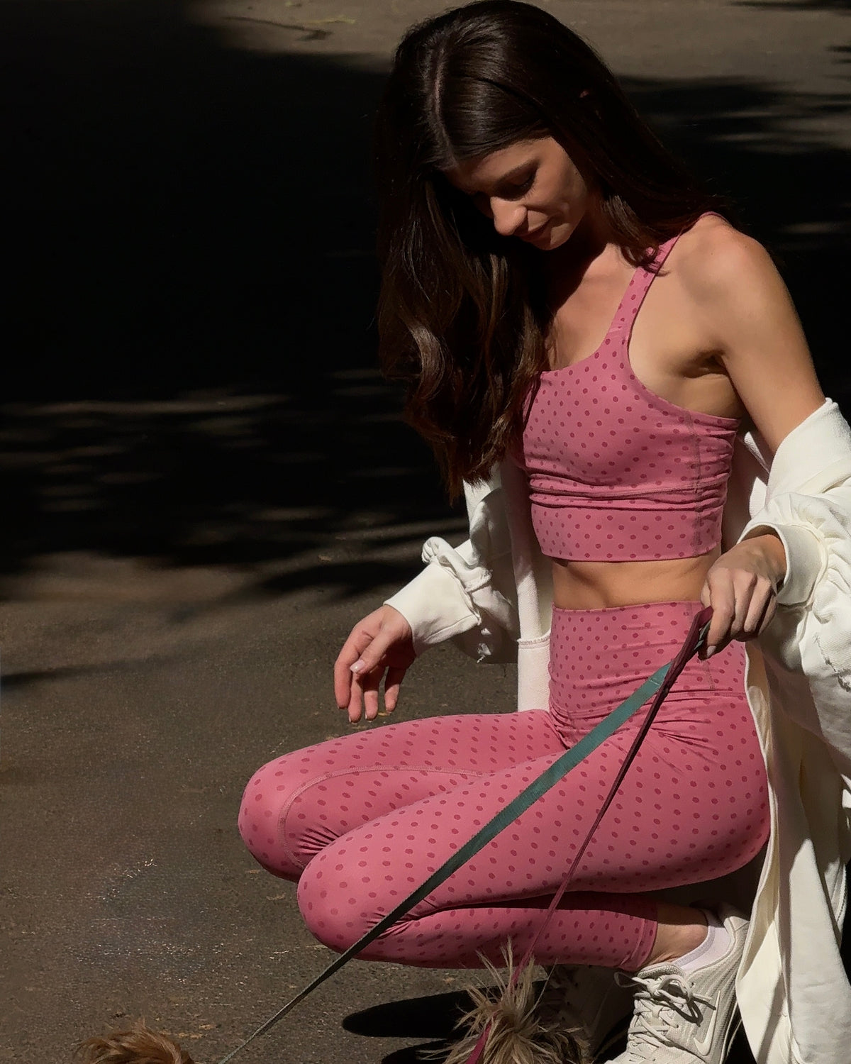 Long Bra - Polka Pink