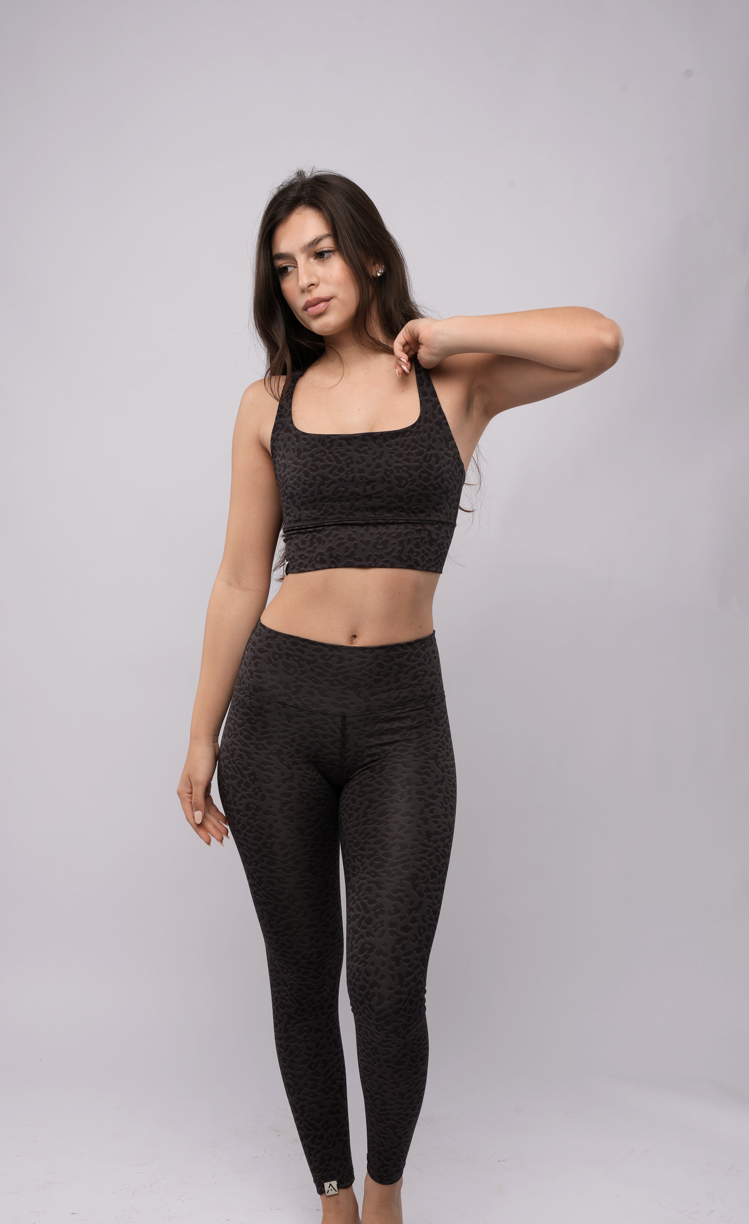 Long Bra - Grey Leopard