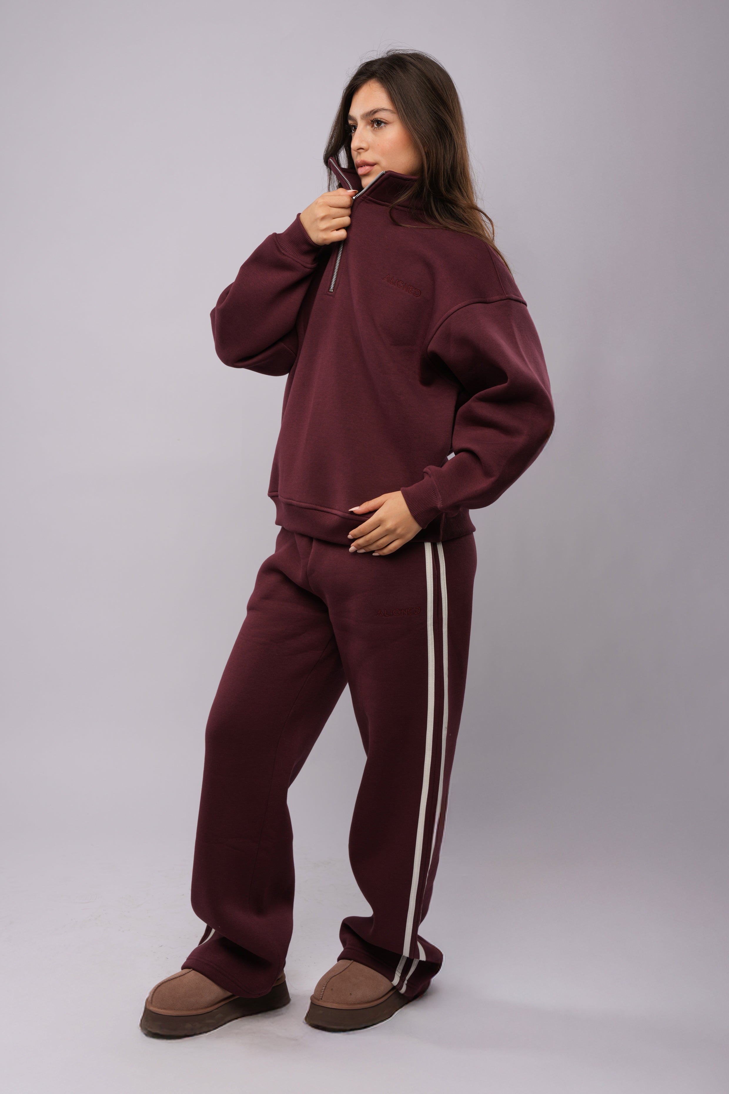 1/4 Zip - Burgundy