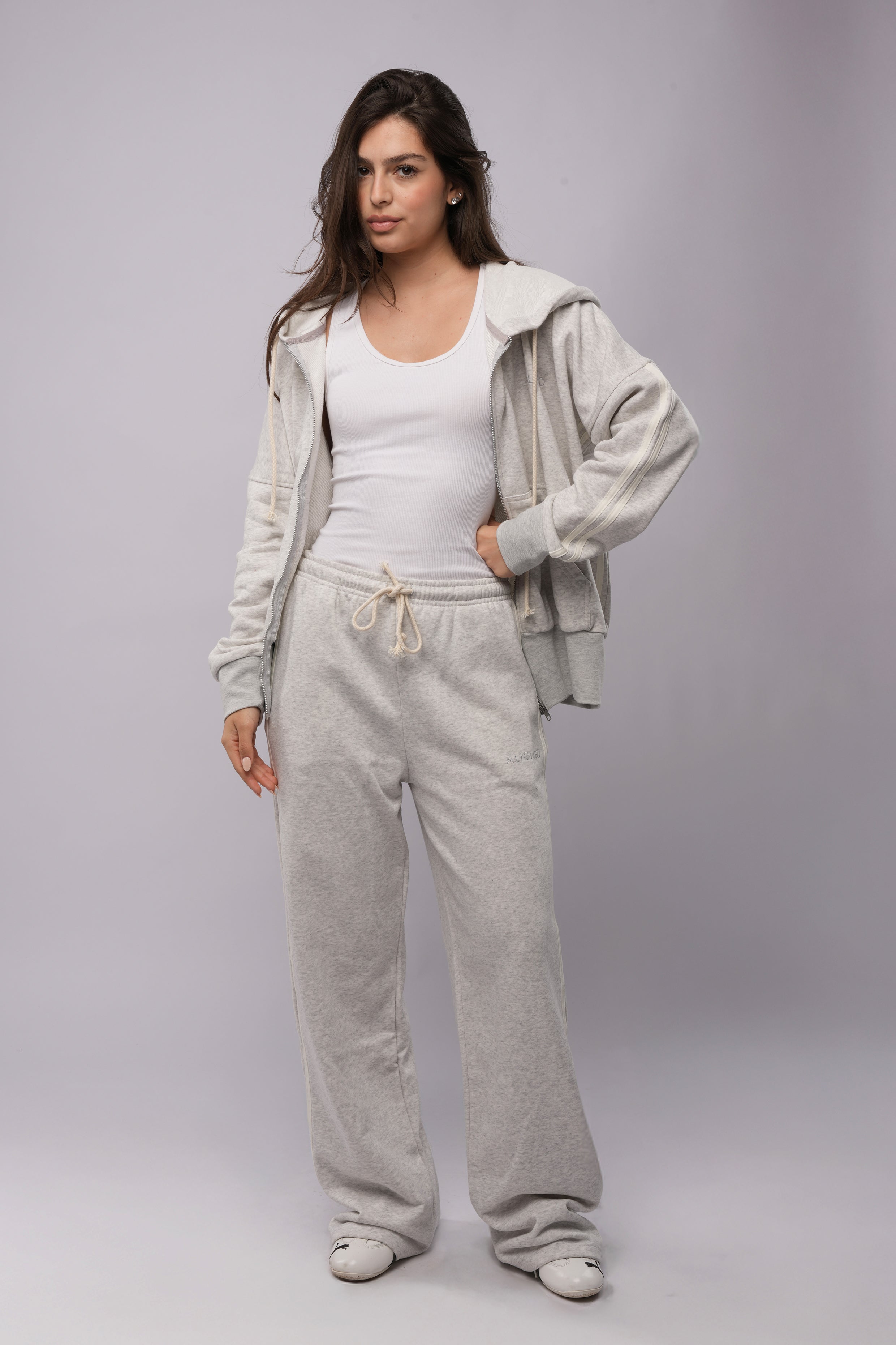 Straight Leg Joggers - Grey