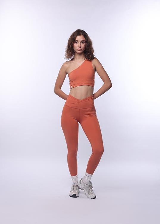 Wrap Over Leggings - Peach