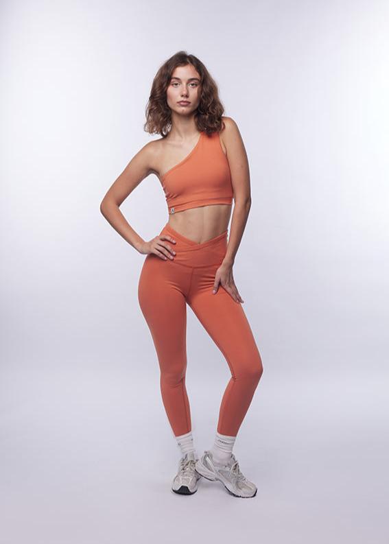 Wrap Over Leggings - Peach