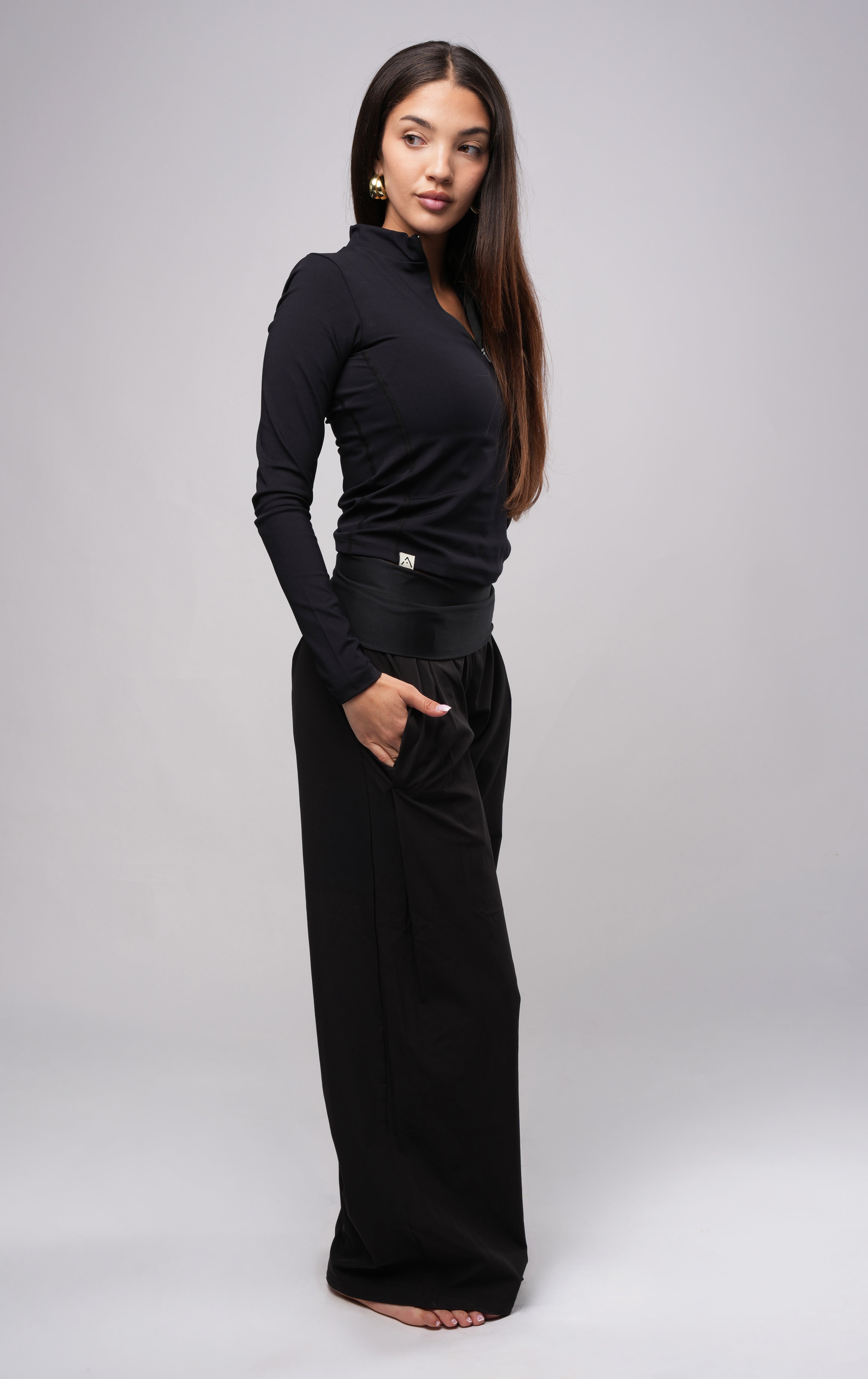 1/4 Zip Long Sleeve Top