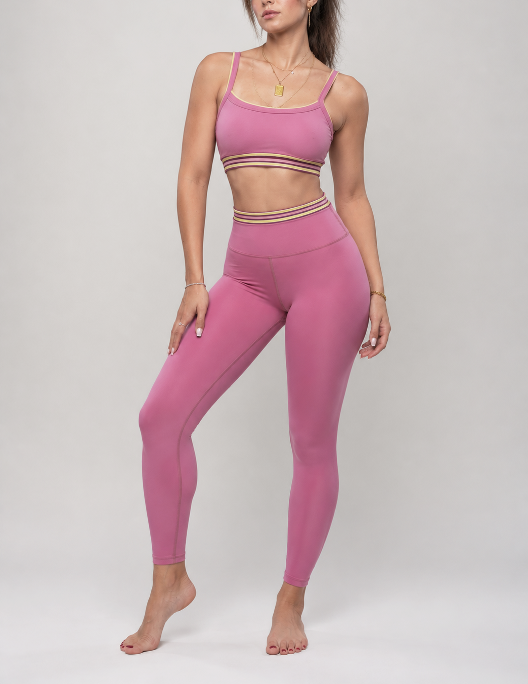 Short Bralette - Pink Stripes