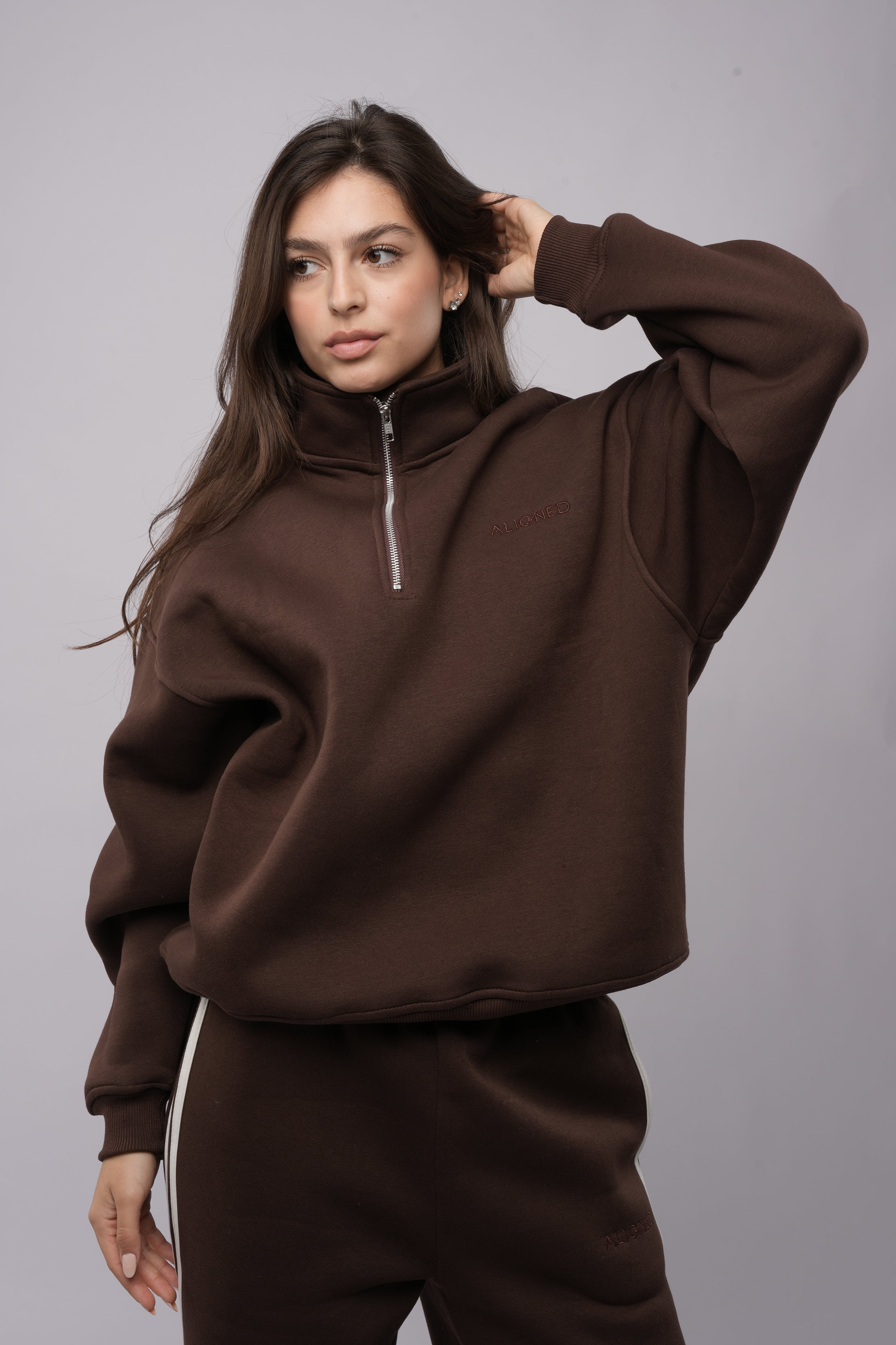 1/4 Zip - Brown